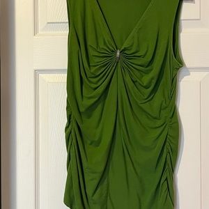 Green shell sleeveless